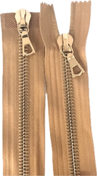 FERMETURE RIRI MÉTAL DORÉ DOUBLE VOIES  90CM M8 CAMEL - My Little Coupon
