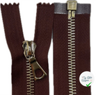 FERMETURE RIRI MÉTAL DORÉ SÉPARABLE 80CM M6 MARRON - My Little Coupon