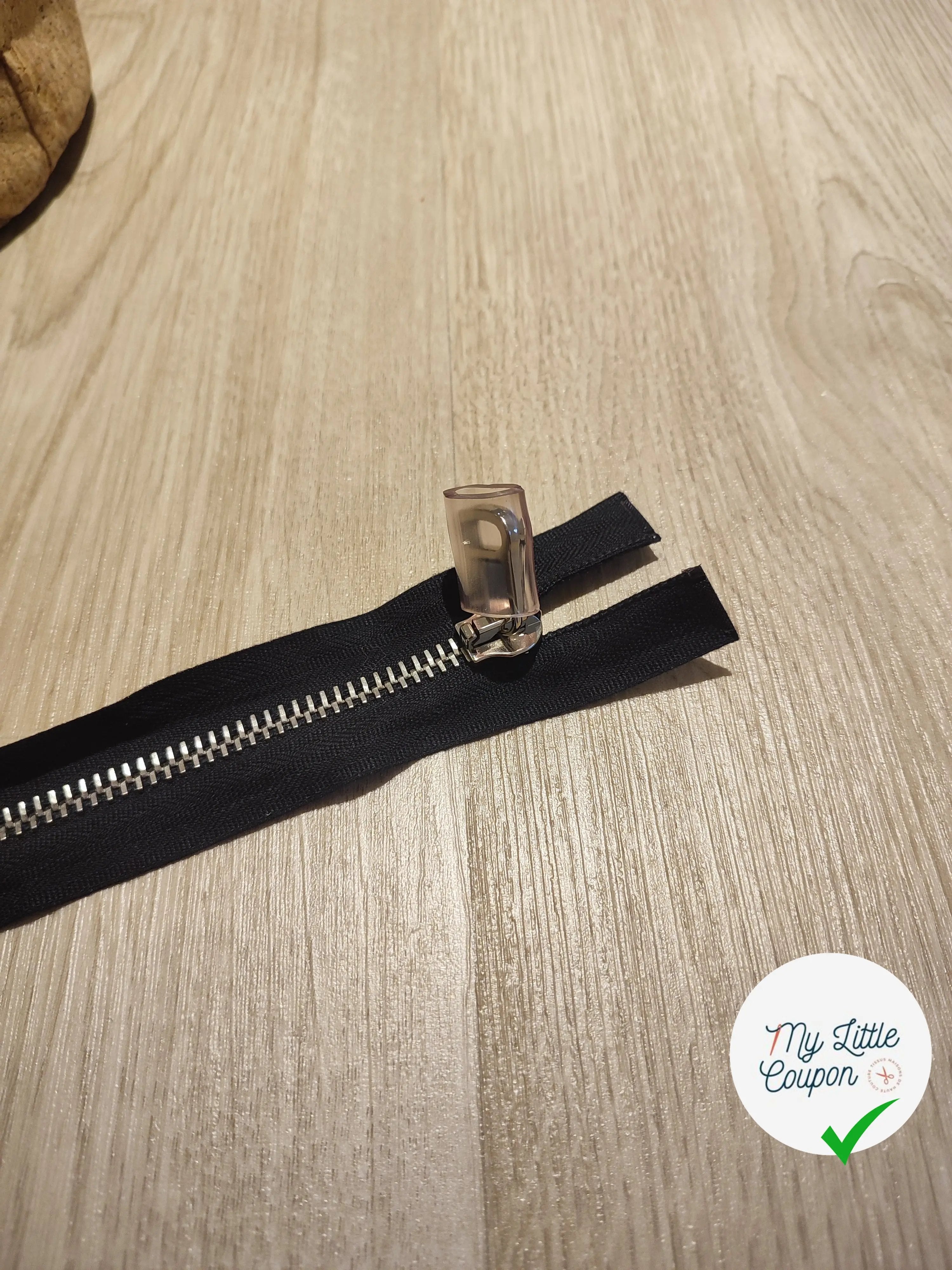 FERMETURE RIRI METAL DOUBLE CHEMIN NON SEPARABLE 60CM NOIR - My Little Coupon