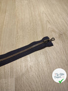 FERMETURE RIRI METAL DOUBLE CHEMIN NON SEPARABLE 85CM BLEUE NUIT - My Little Coupon