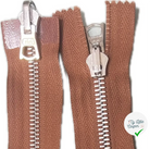 FERMETURE RIRI MÉTAL DOUBLE VOIES  90CM MARRON CLAIR - My Little Coupon
