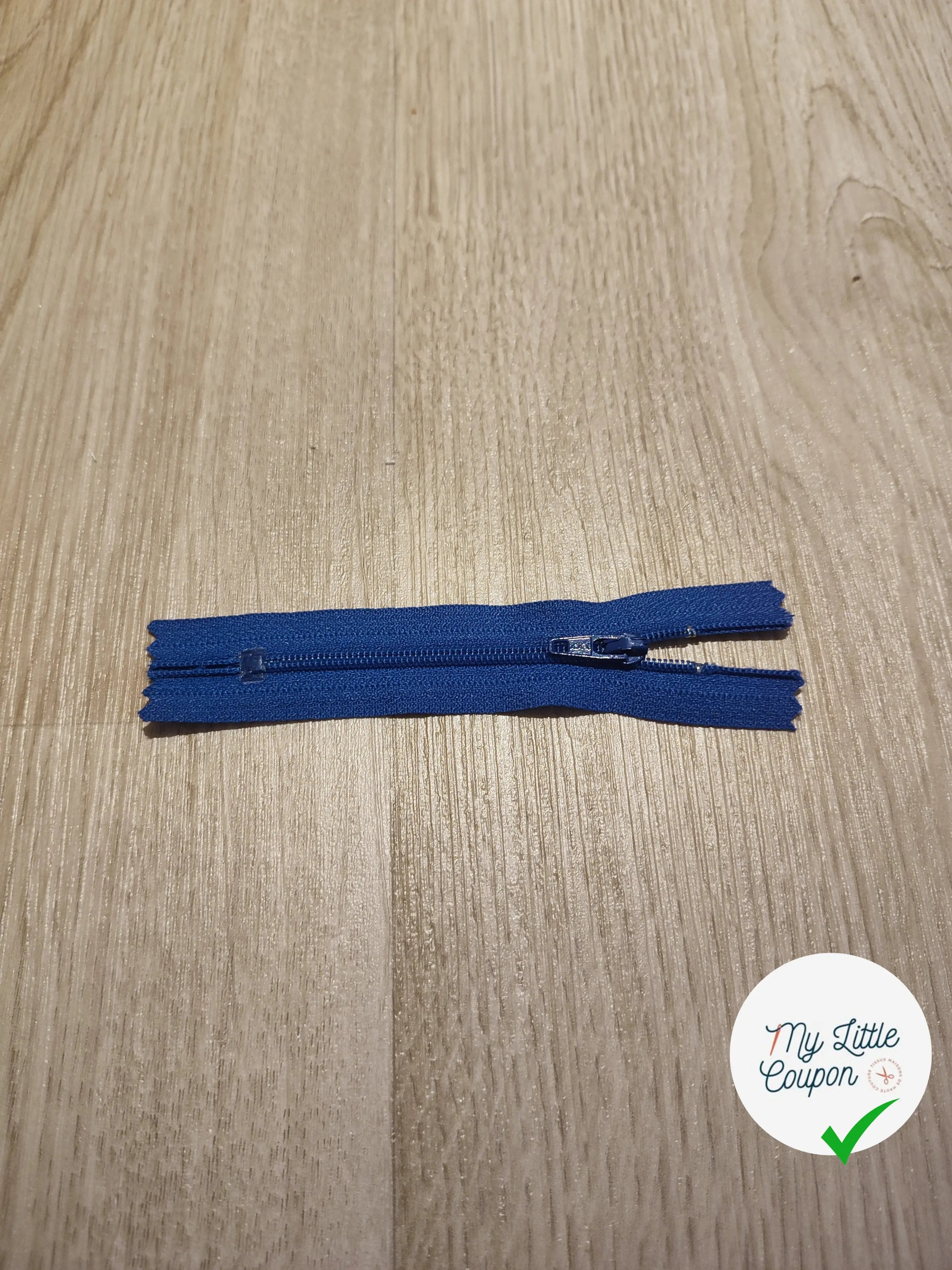 FERMETURE RIRI METAL NON SEPARABLE 10CM BLEU - My Little Coupon