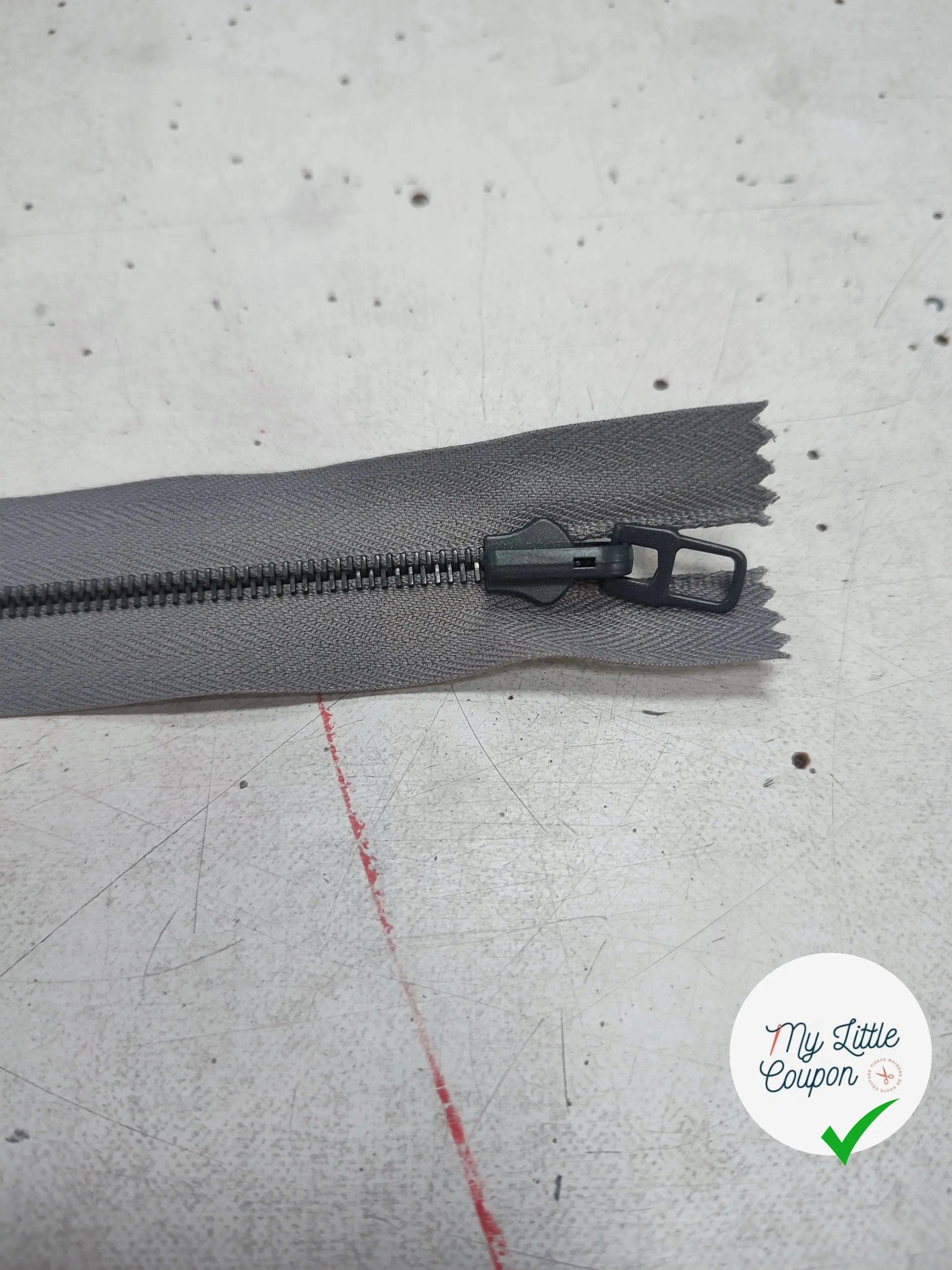 FERMETURE RIRI METAL SÉPARABLE RÉVERSIBLE 90CM GRIS - My Little Coupon
