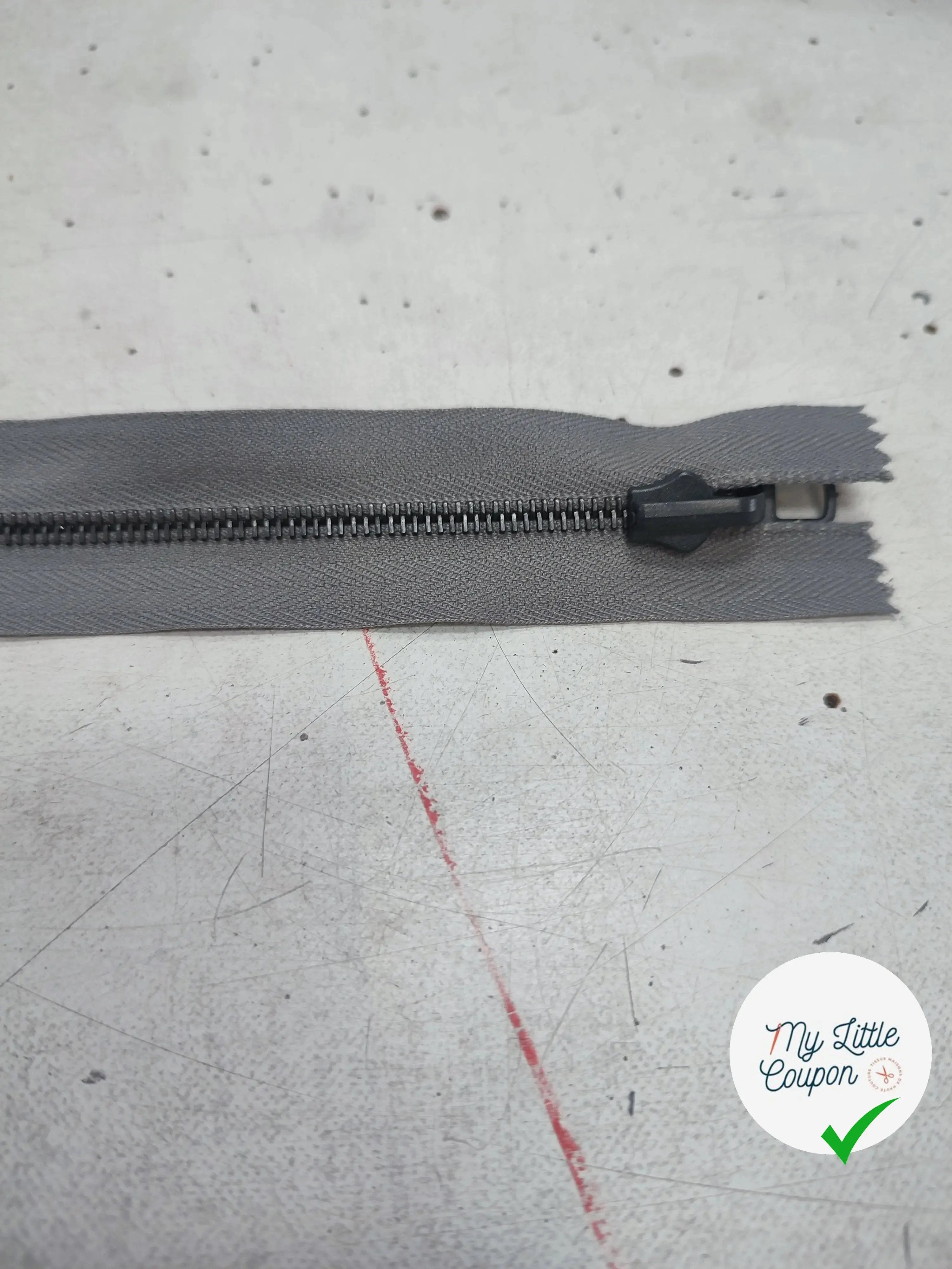 FERMETURE RIRI METAL SÉPARABLE RÉVERSIBLE 90CM GRIS - My Little Coupon