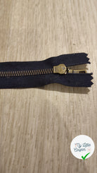 FERMETURE RIRI MÉTAL NON SÉPARABLE 13CM BLEU FONCÉ - My Little Coupon
