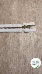 FERMETURE RIRI MÉTAL NON SÉPARABLE 15CM BLANC - My Little Coupon