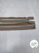 FERMETURE RIRI METAL NON SÉPARABLE DOUBLE ZIP 75CM BEIGE FONCÉ - My Little Coupon