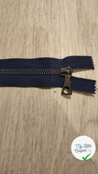 FERMETURE RIRI MÉTAL NON SÉPARABLE 15CM BLEU FONCÉ M6 - My Little Coupon
