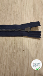 FERMETURE RIRI MÉTAL NON SÉPARABLE 15CM BLEU FONCÉ M6 - My Little Coupon