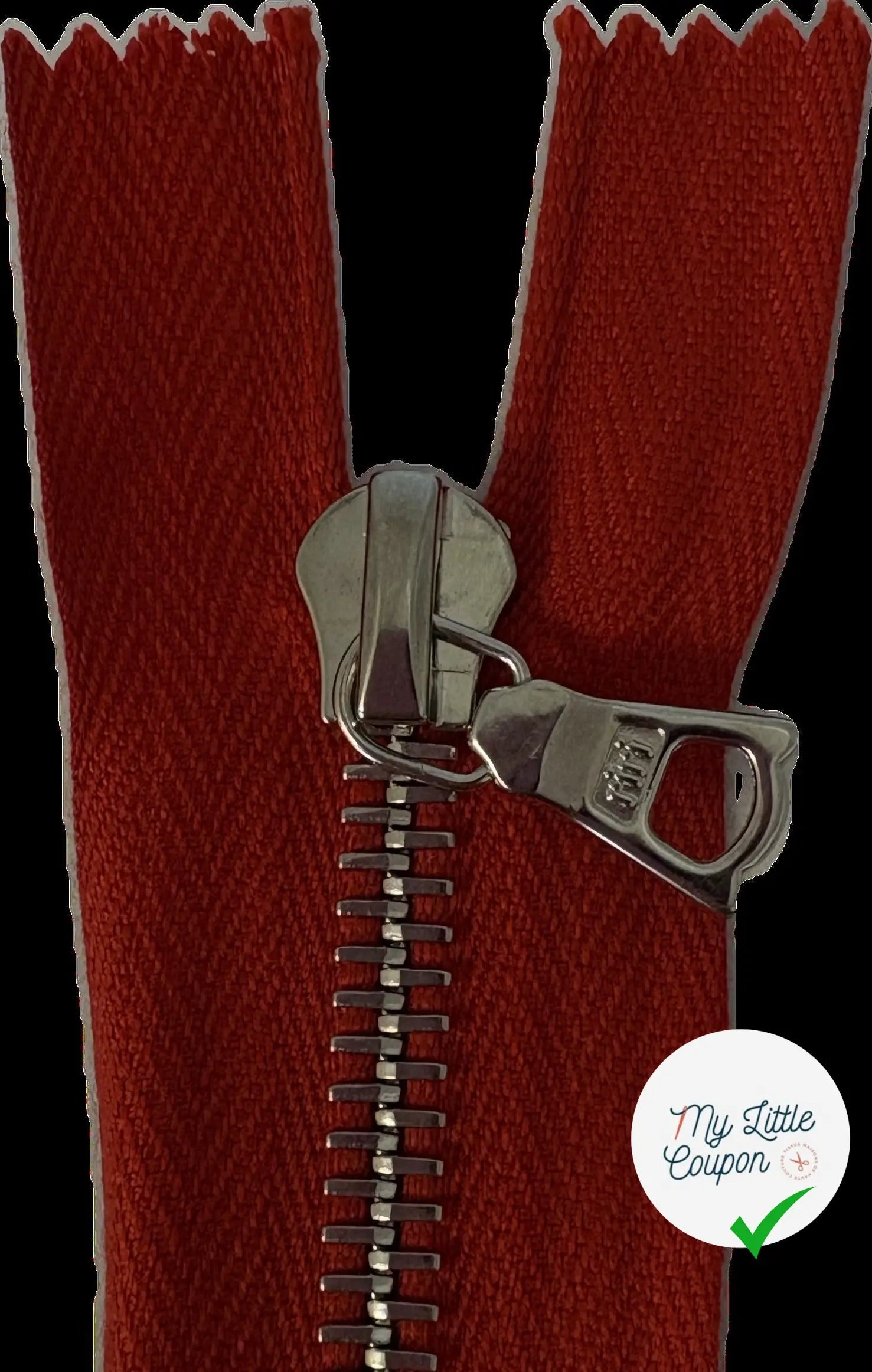 FERMETURE RIRI METAL NON SÉPARABLE 15CM M6 ROUGE - My Little Coupon