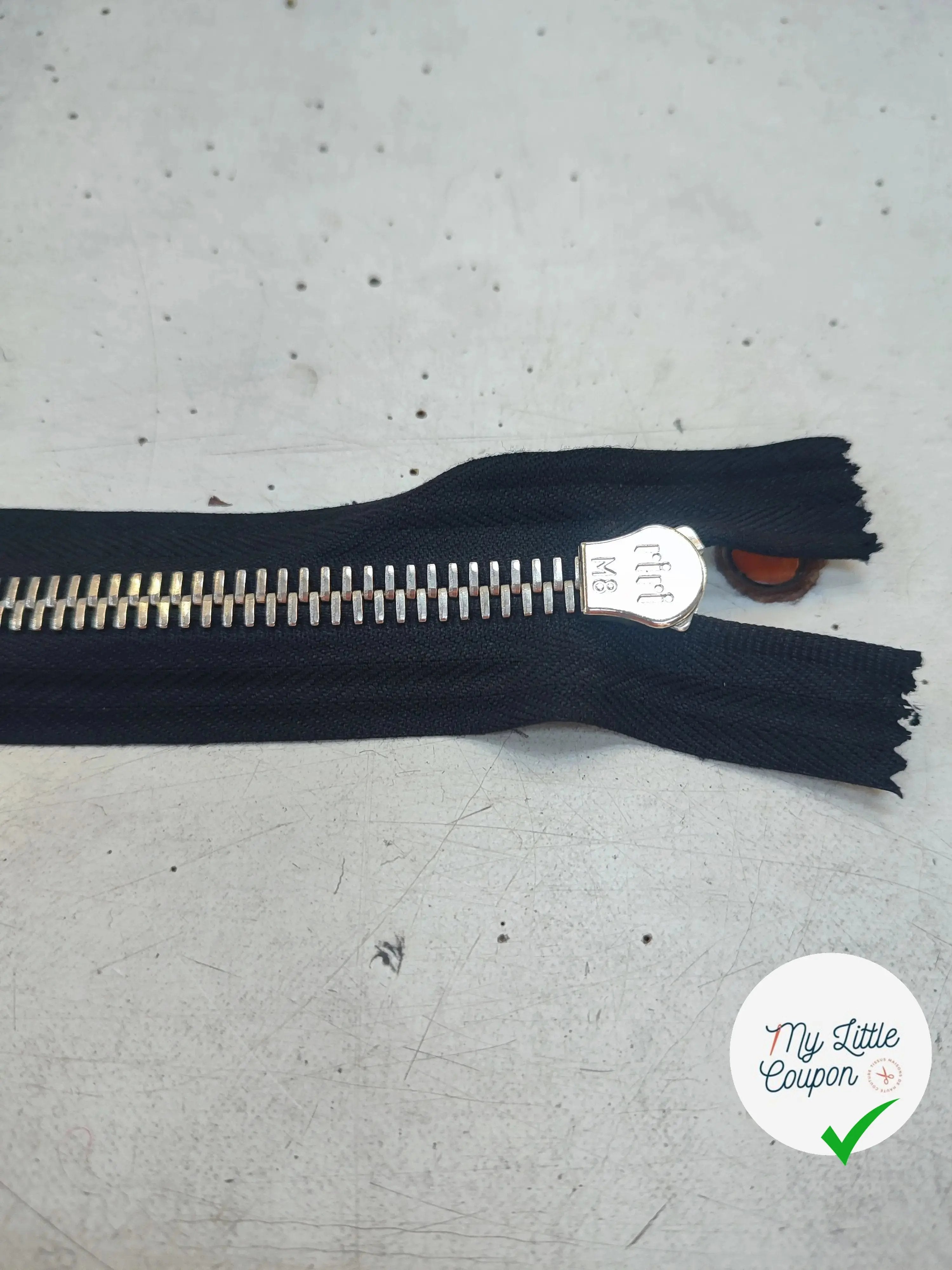 FERMETURE RIRI MÉTAL NON SÉPARABLE 18CM NOIR M8 - My Little Coupon