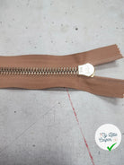 FERMETURE RIRI METAL NON SÉPARABLE 20CM MARRON CAFÉ CLAIR - My Little Coupon