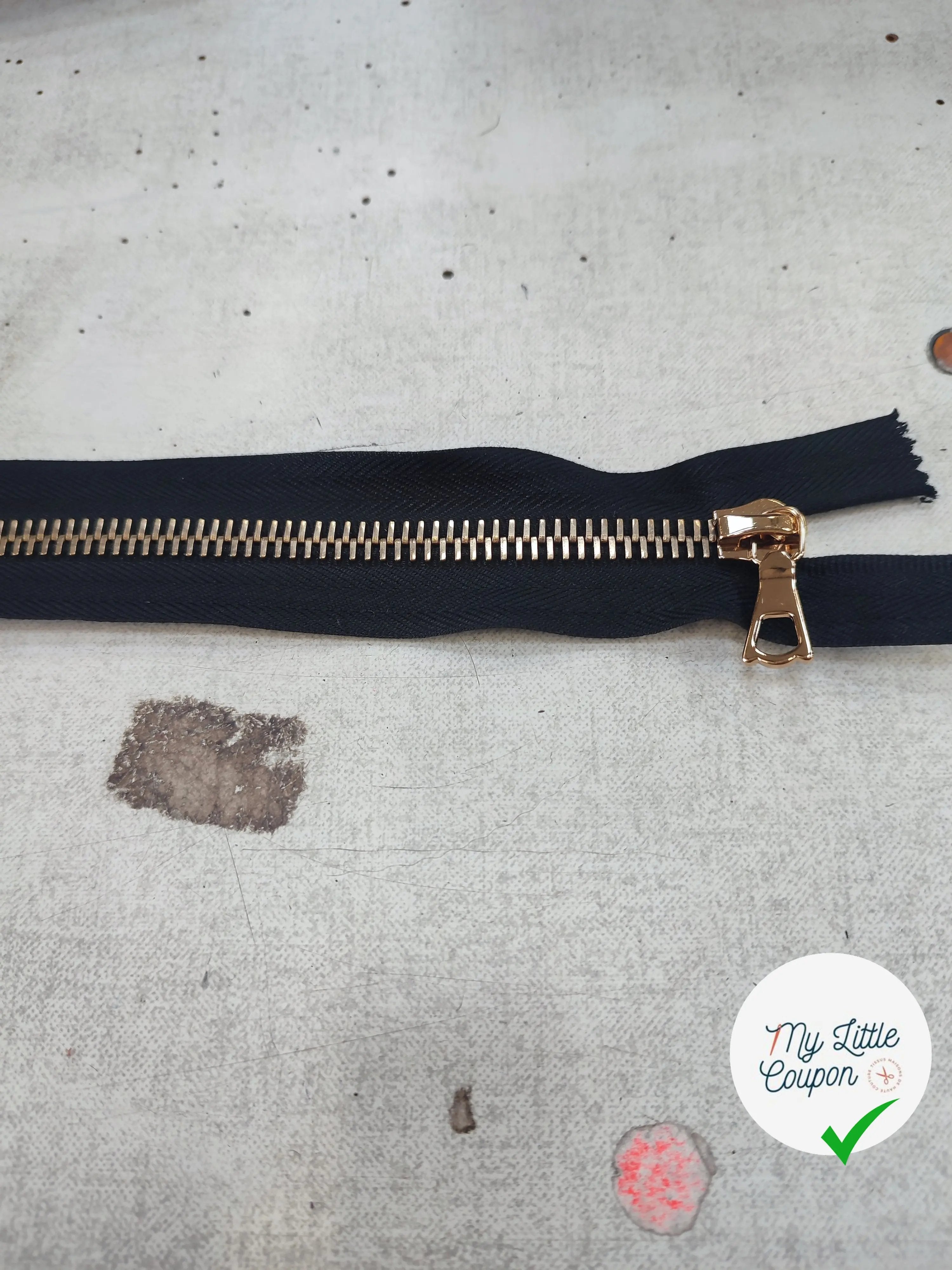 FERMETURE RIRI METAL NON SÉPARABLE 20CM NOIR M8 - My Little Coupon