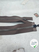 FERMETURE RIRI METAL NON SÉPARABLE DOUBLE ZIP 90CM MARRON FONCÉ - My Little Coupon