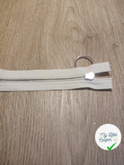 FERMETURE RIRI METAL NON SEPARABLE 30CM BLANC CASSÉ M6 - My Little Coupon