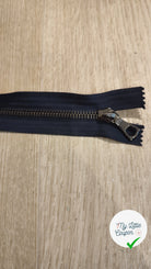FERMETURE RIRI MÉTAL NON SÉPARABLE 50CM BLEU FONCÉ M6 - My Little Coupon