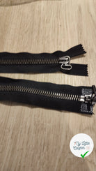 FERMETURE RIRI MÉTAL NON SÉPARABLE DOUBLE CHEMIN 100CM NOIR M8 - My Little Coupon