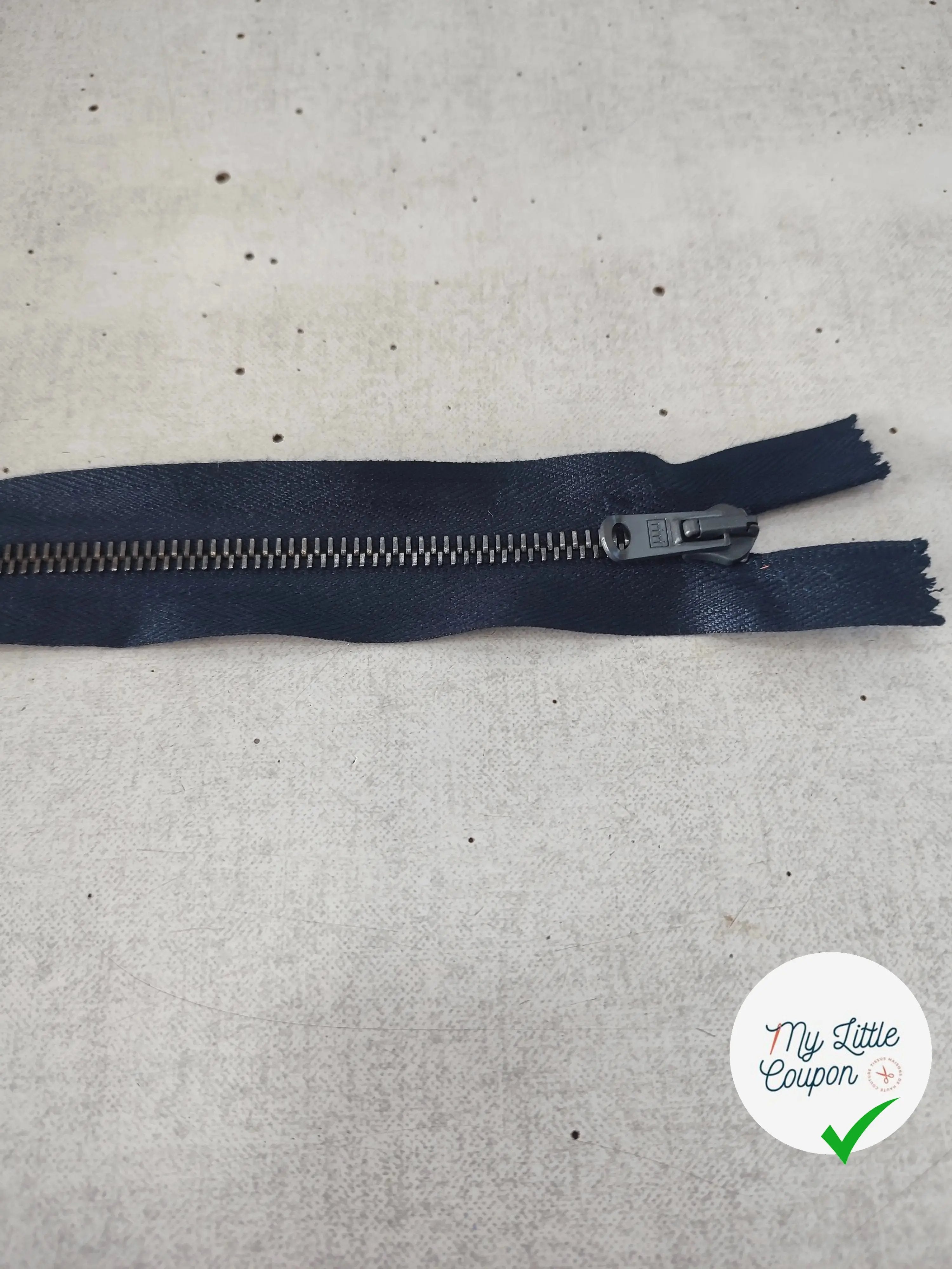 FERMETURE RIRI METAL SÉPARABLE 50CM BLEU NUIT - My Little Coupon