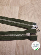 FERMETURE RIRI METAL NON SÉPARABLE DOUBLE CHEMINS 70CM VERT - My Little Coupon