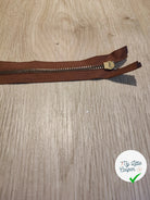 FERMETURE RIRI METAL SÉPARABLE 90CM MARRON - My Little Coupon