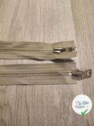 FERMETURE RIRI METAL NON SÉPARABLE DOUBLE CHEMINS RÉVERSIBLE 90CM BEIGE FONCÉ - My Little Coupon