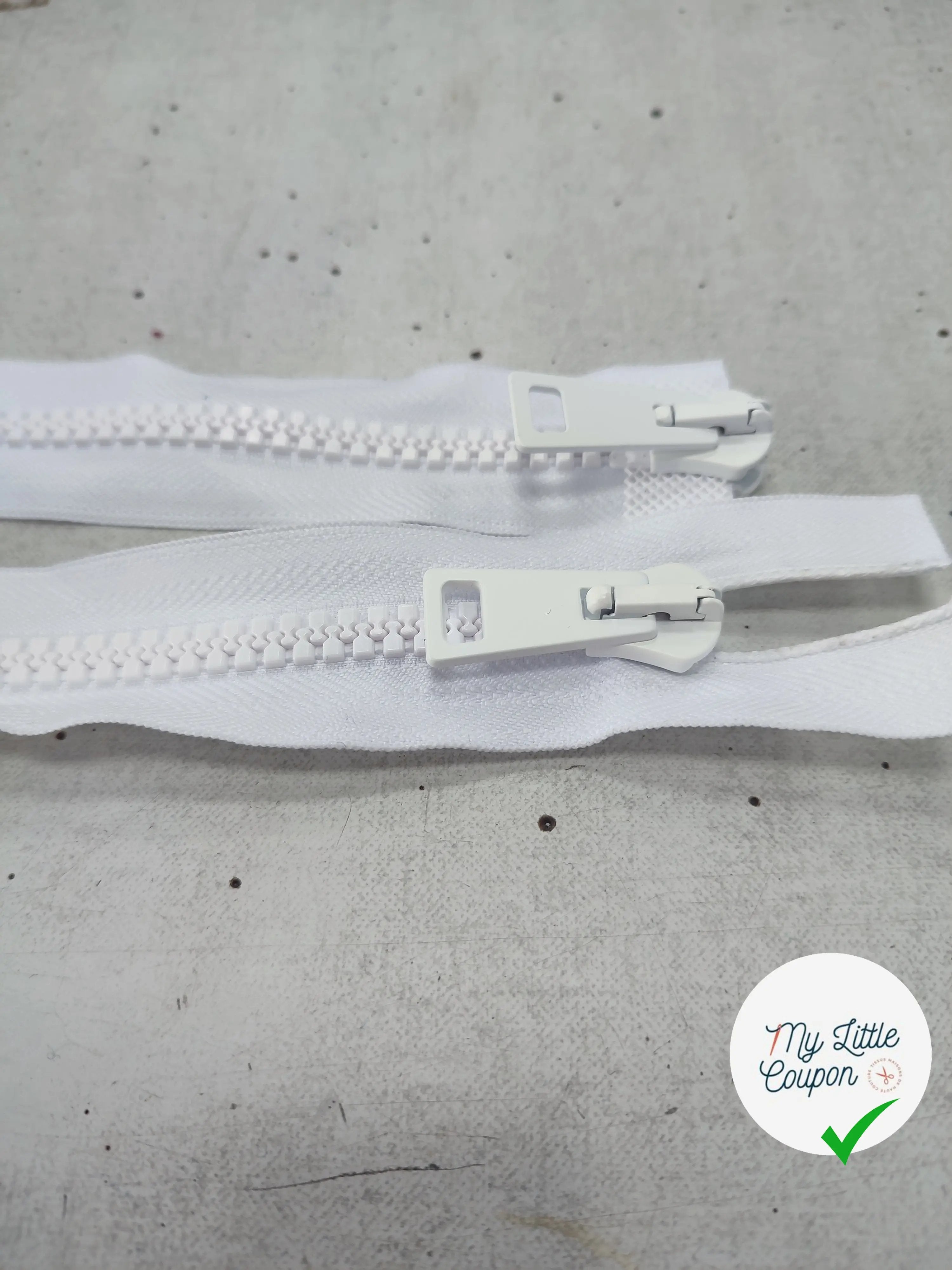 FERMETURE RIRI METAL SÉPARABLE 40CM BLANC - My Little Coupon