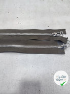 FERMETURE RIRI METAL NON SÉPARABLE DOUBLE ZIP 80CM VERT KAKI M6 - My Little Coupon