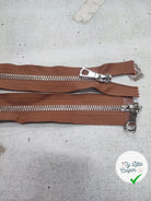 FERMETURE RIRI METAL NON SÉPARABLE DOUBLE ZIP 80CM MARRON M6 - My Little Coupon