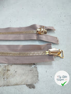 FERMETURE RIRI MÉTAL NON SÉPARABLE DOUBLE ZIP RÉVERSIBLE 110CM MARRON CAFÉ - My Little Coupon