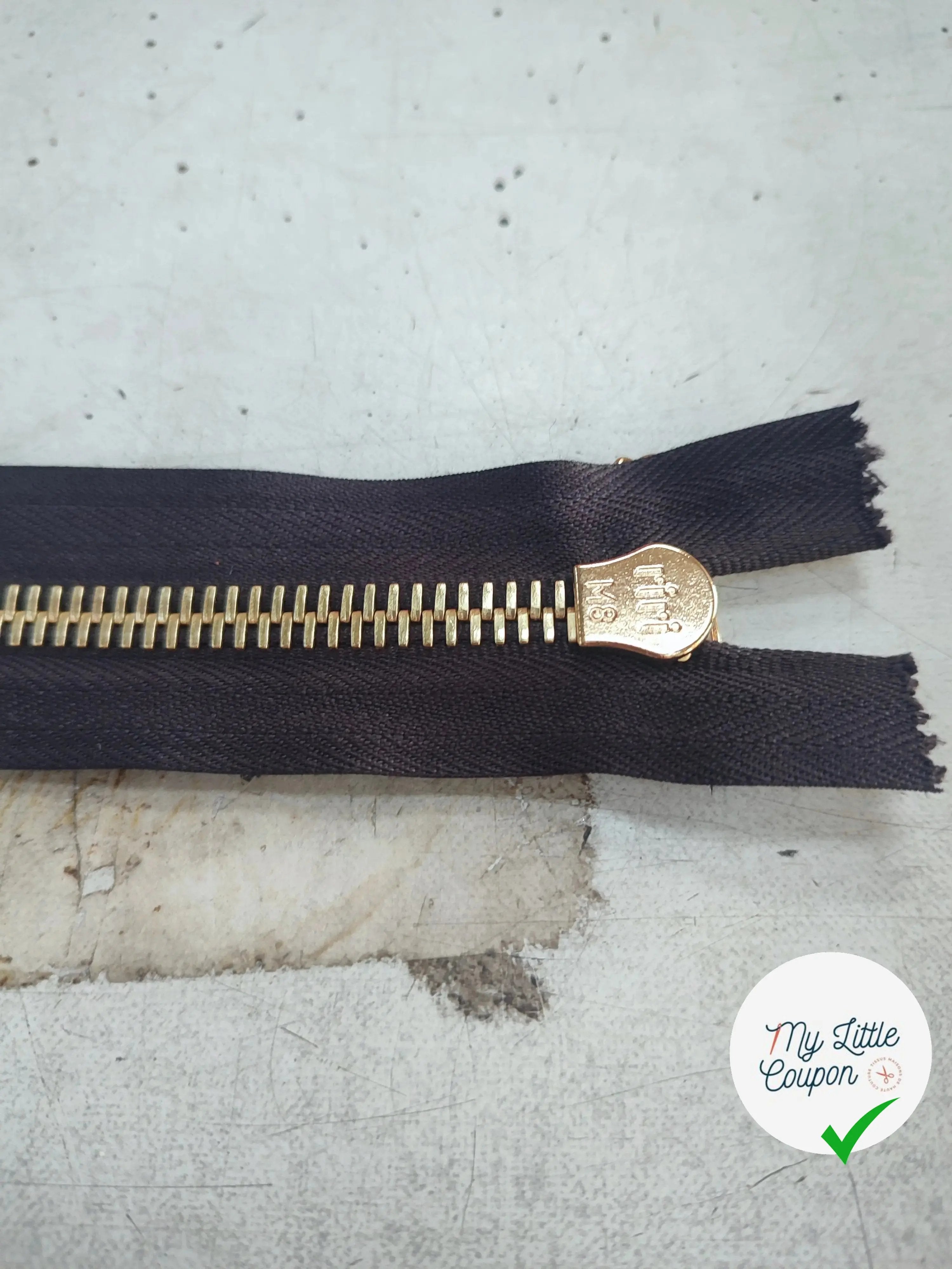 FERMETURE RIRI MÉTAL SÉPARABLE 50CM MARRON FONCÉ M8 - My Little Coupon