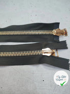 FERMETURE RIRI MÉTAL NON SÉPARABLE DOUBLE ZIP RÉVERSIBLE 110CM VERT KAKI - My Little Coupon