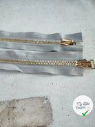 FERMETURE RIRI MÉTAL NON SÉPARABLE DOUBLE ZIP RÉVERSIBLE 60CM - My Little Coupon