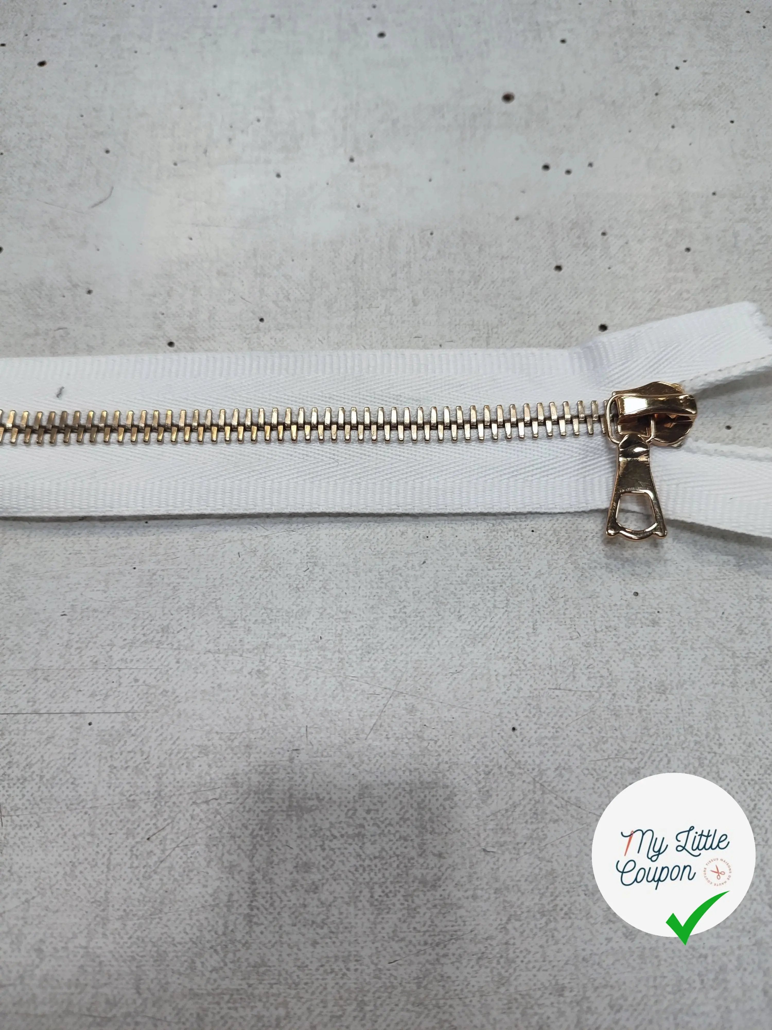 FERMETURE RIRI METAL SÉPARABLE BLANC 100CM M8 - My Little Coupon