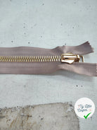 FERMETURE RIRI MÉTAL NON SÉPARABLE RÉVERSIBLE 18CM BEIGE FONCÉ - My Little Coupon