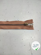 FERMETURE RIRI METAL NON SÉPARABLE 25CM MARRON CAPPUCCINO - My Little Coupon