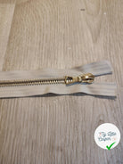 FERMETURE RIRI METAL NON SÉPARABLE 20CM BLANC CRÈME M8 - My Little Coupon