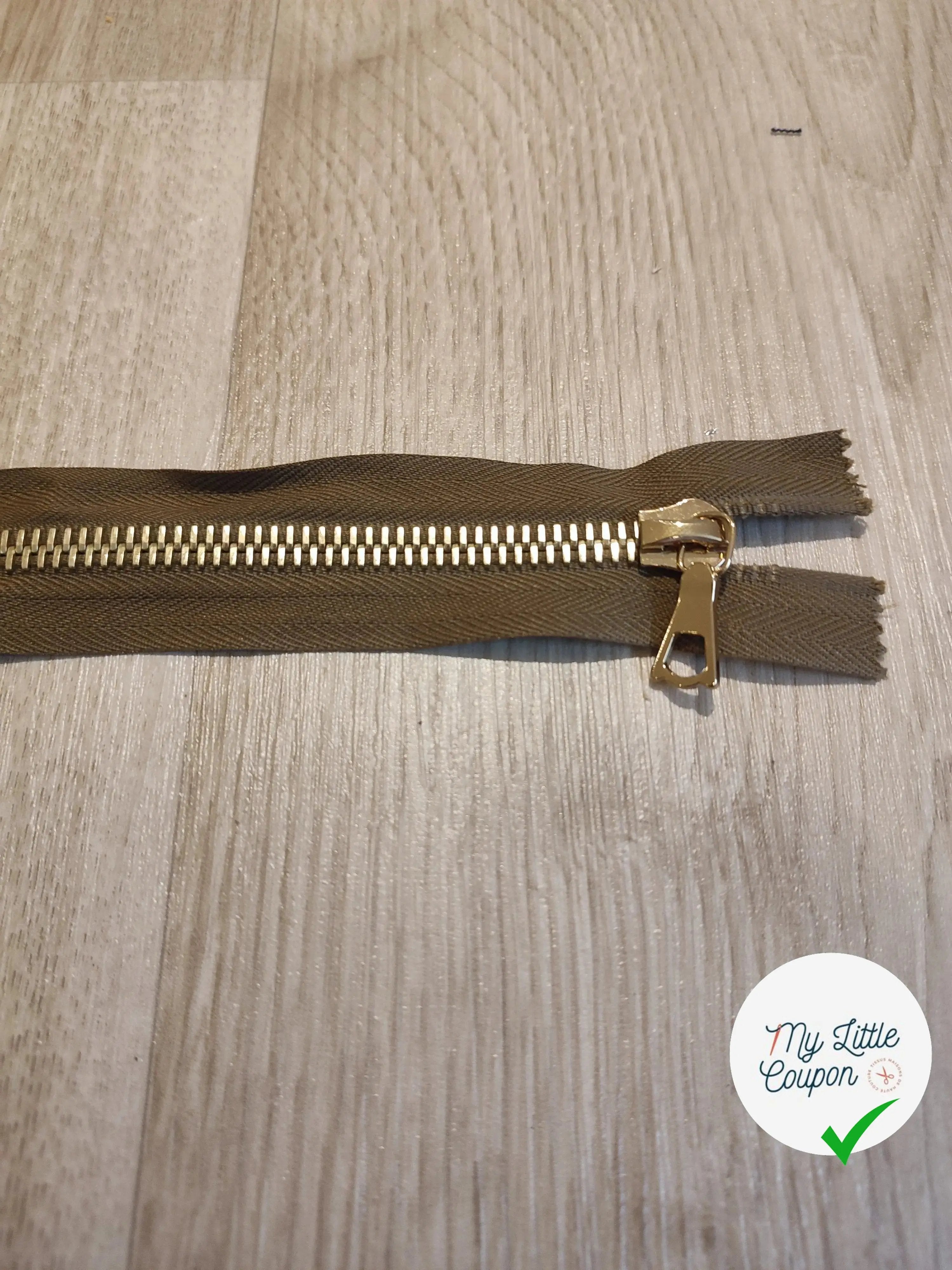 FERMETURE RIRI METAL SÉPARABLE DOUBLE CHEMINS RÉVERSIBLE 95CM MARRON FONCÉ - My Little Coupon