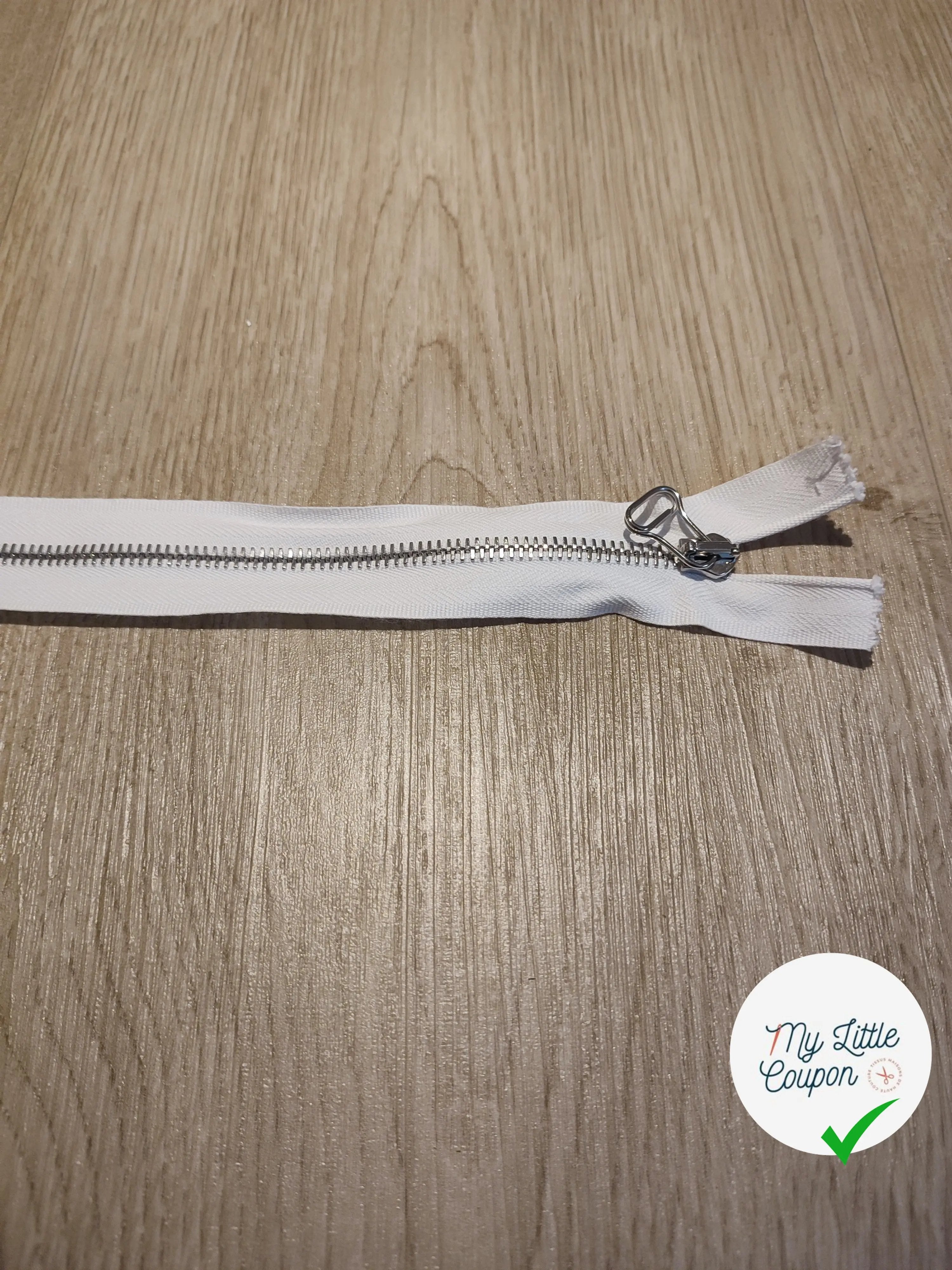 FERMETURE RIRI METAL SEPARABLE 54CM BLANC M6 - My Little Coupon