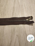 FERMETURE RIRI METAL SÉPARABLE 60CM MARRON FONCÉ - My Little Coupon