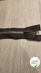 FERMETURE RIRI MÉTAL SÉPARABLE 60CM MARRON FONCÉ - My Little Coupon