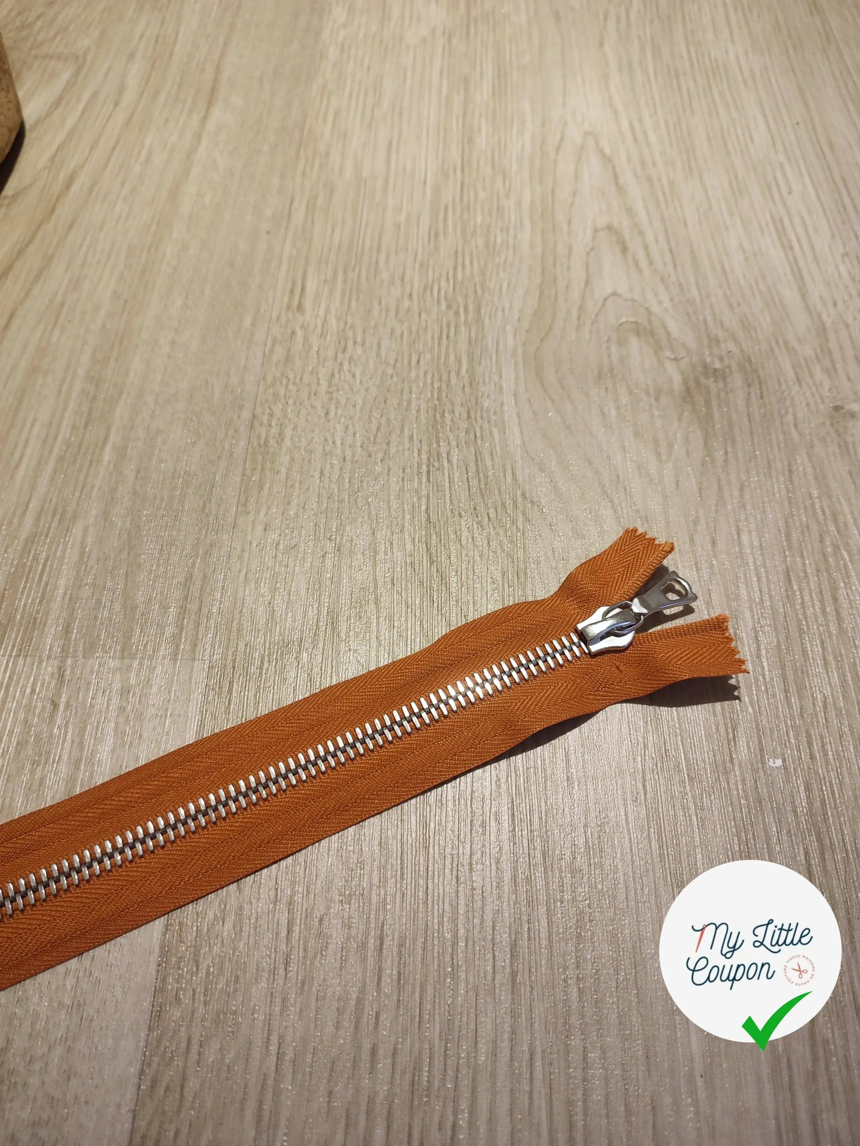 FERMETURE RIRI METAL SEPARABLE 60CM ORANGE CITROUILLE M8 - My Little Coupon