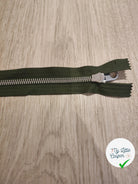 FERMETURE RIRI METAL SÉPARABLE 60CM VERT FONCÉ - My Little Coupon