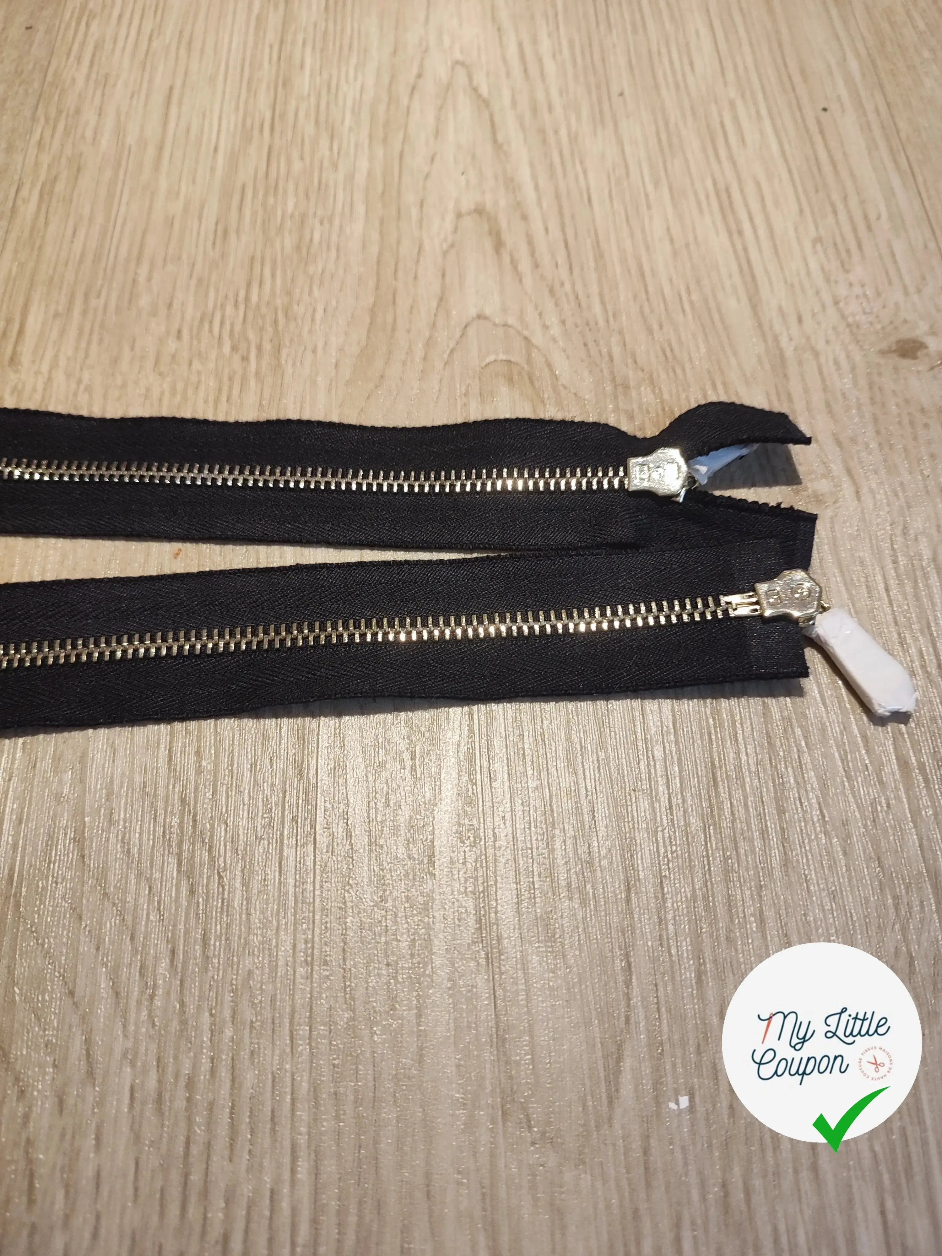 FERMETURE RIRI METAL NON SÉPARABLE DOUBLE CHEMINS 250CM NOIR - My Little Coupon