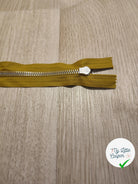 FERMETURE RIRI METAL SÉPARABLE 65CM JAUNE MOUTARDE - My Little Coupon