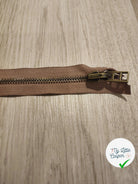 FERMETURE RIRI METAL SÉPARABLE RÉVERSIBLE 90CM MARRON CLAIR - My Little Coupon