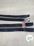 FERMETURE RIRI METAL NON SÉPARABLE DOUBLE CHEMINS 60CM BLEU NUIT - My Little Coupon