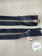 FERMETURE RIRI METAL NON SÉPARABLE DOUBLE CHEMINS 60CM BLEU NUIT - My Little Coupon