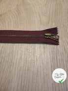 FERMETURE RIRI METAL NON SÉPARABLE 25CM VIOLET AUBERGINE - My Little Coupon