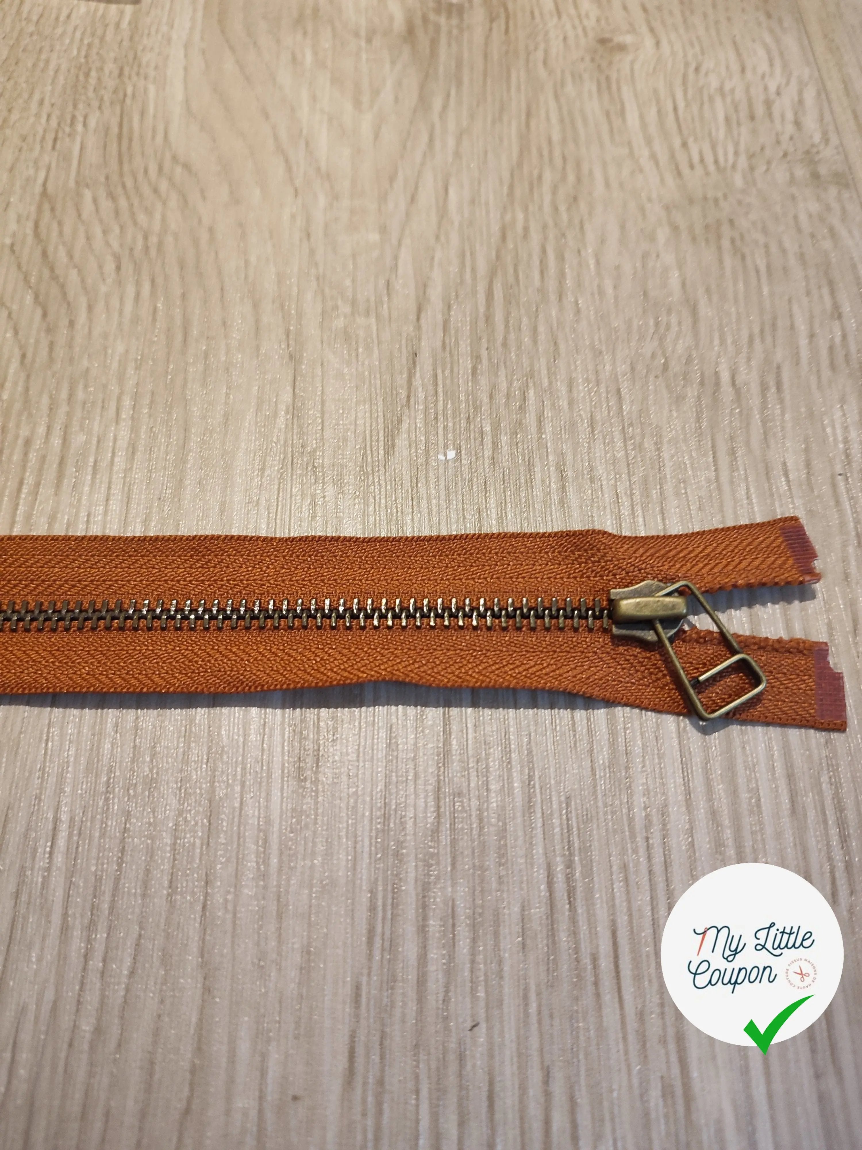 FERMETURE RIRI METAL SÉPARABLE 80CM MARRON NOISETTE M6 - My Little Coupon