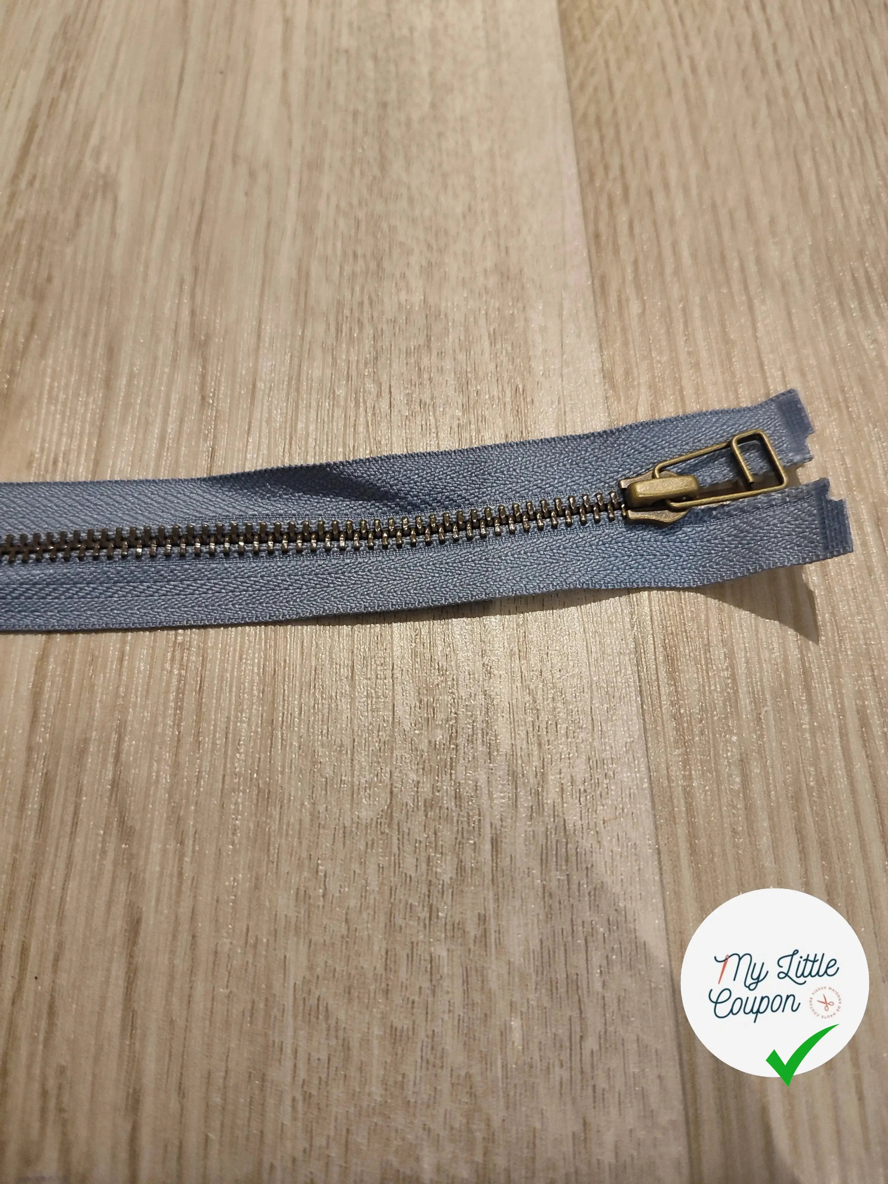 FERMETURE RIRI METAL SÉPARABLE 90CM BLEU CLAIR - My Little Coupon